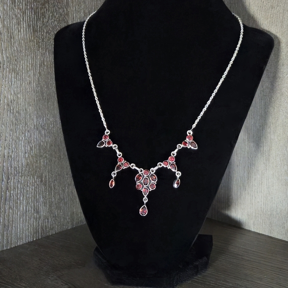Nicky Butler 925 Sterling Silver Mozambique Garnet Designer NB Necklace NWT - Picture 3 of 12